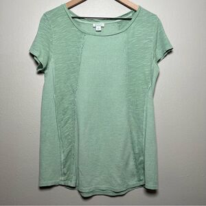Sundance Women Top Small Green Crewneck Gauze Short Sleeve Boho Casual‎ Cotton